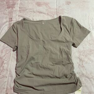 Aerie Olive Short Sleeve fitted Tee